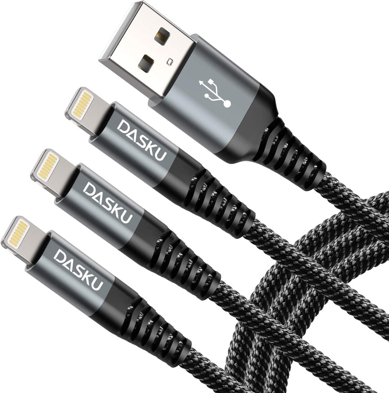 10 Ft Iphone Charger Cord 3Pack Long Mfi Certified Lightning Cable 10 Feet Braided USB Iphone Charging Cord with Apple Iphone 14 13 12 11 Pro Max XS XR X 8 7 6 5 plus Ipad