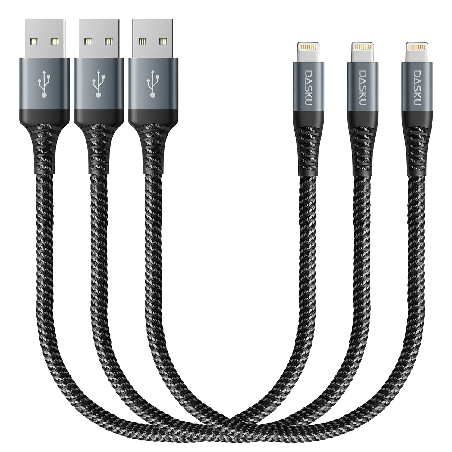 10 Ft Iphone Charger Cord 3Pack Long Mfi Certified Lightning Cable 10 Feet Braided USB Iphone Charging Cord with Apple Iphone 14 13 12 11 Pro Max XS XR X 8 7 6 5 plus Ipad