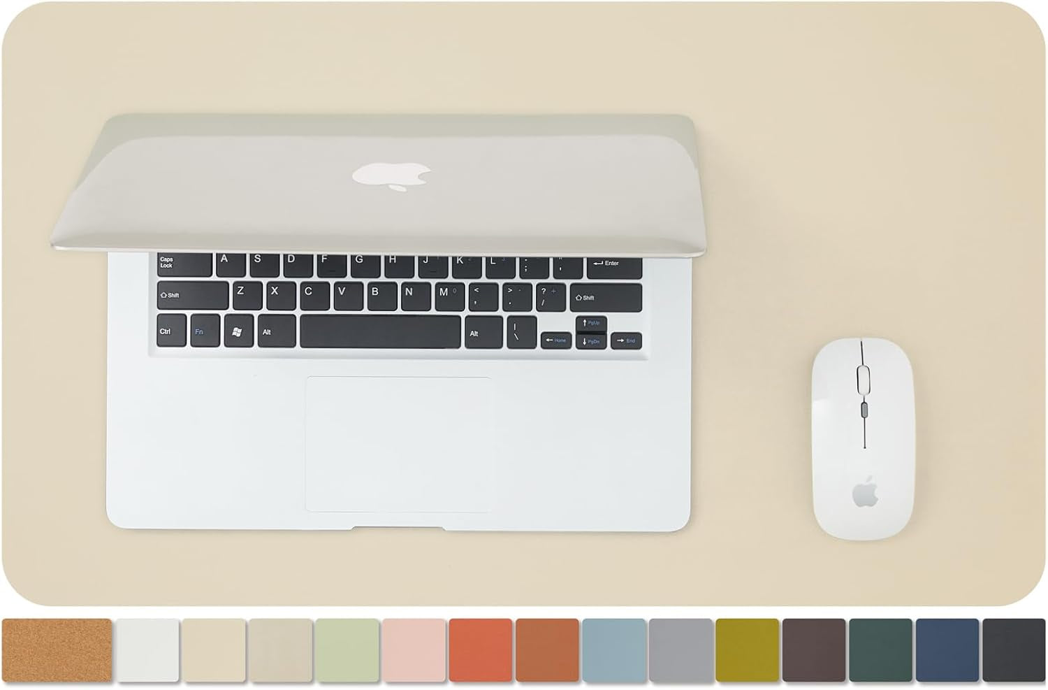 Cork Desk Mat - Dual-Sided Desk Pad for Office and Home - Desk Organization and Accessories - Ideal for Large Mouse Pad and Desk Mats on Top of Desks(Light Green,80Cmx 40Cm)