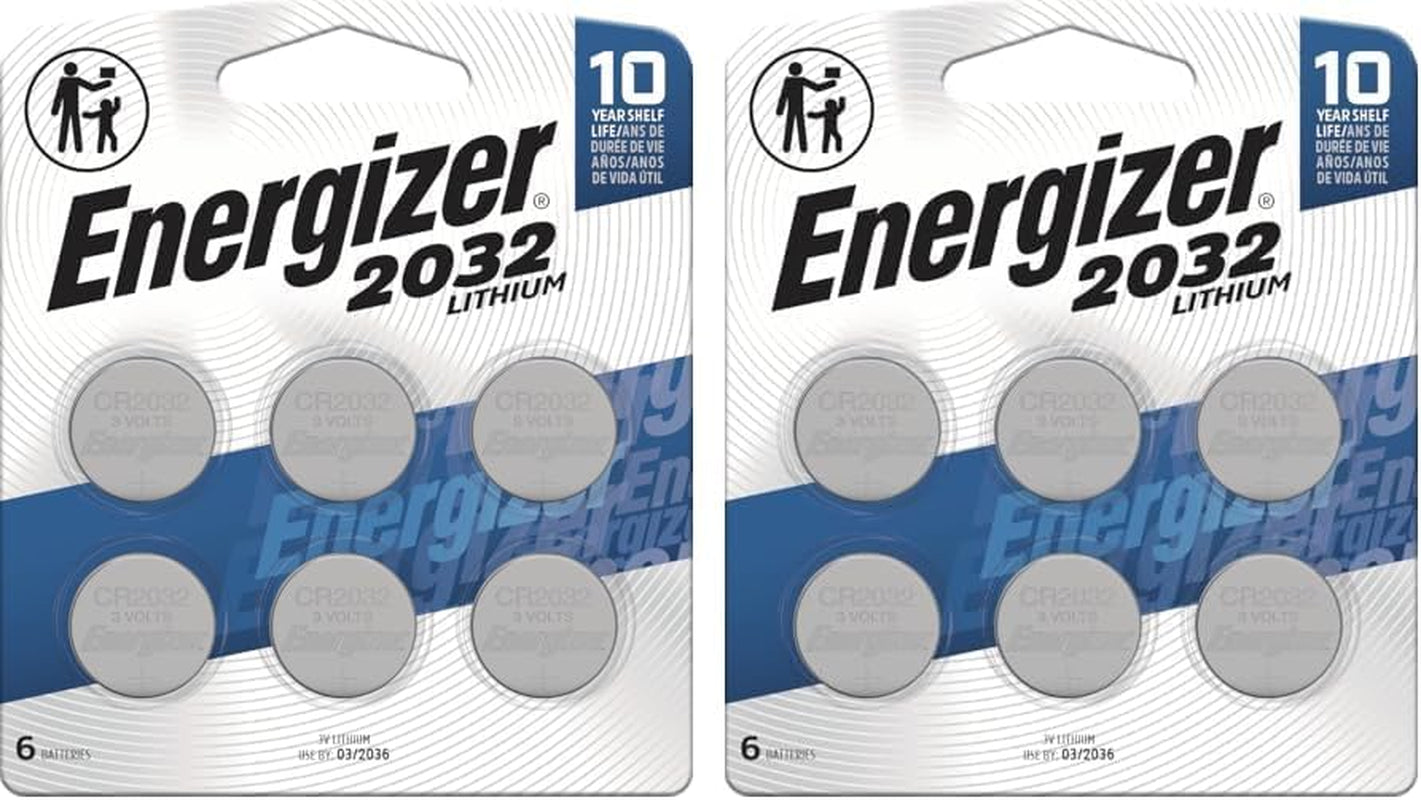 2032 Batteries (6 Pack), 3V Lithium Coin Batteries