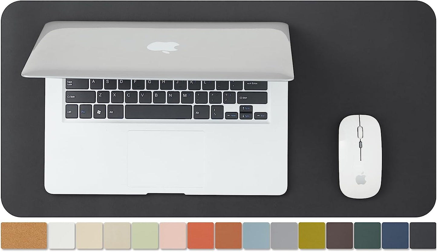Cork Desk Mat - Dual-Sided Desk Pad for Office and Home - Desk Organization and Accessories - Ideal for Large Mouse Pad and Desk Mats on Top of Desks(Light Green,80Cmx 40Cm)