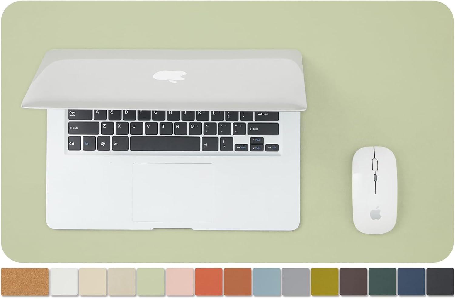 Cork Desk Mat - Dual-Sided Desk Pad for Office and Home - Desk Organization and Accessories - Ideal for Large Mouse Pad and Desk Mats on Top of Desks(Light Green,80Cmx 40Cm)