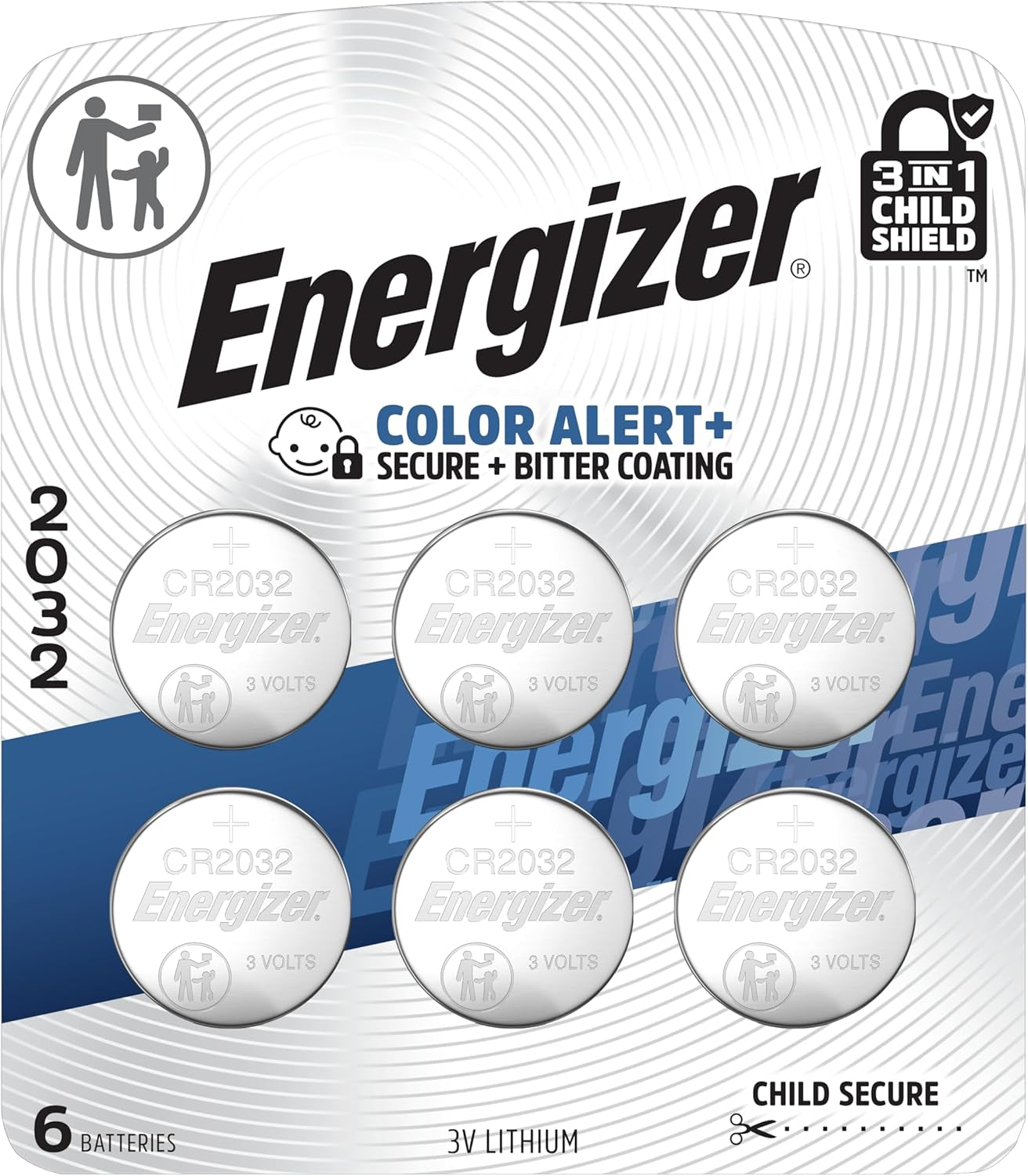 2032 Batteries (6 Pack), 3V Lithium Coin Batteries