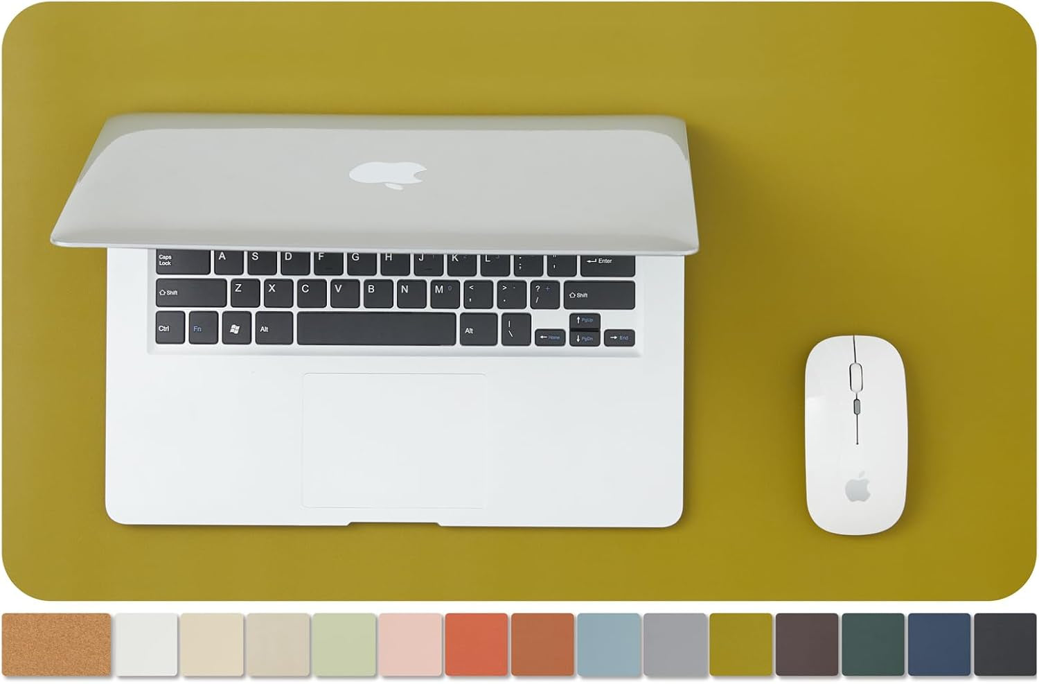 Cork Desk Mat - Dual-Sided Desk Pad for Office and Home - Desk Organization and Accessories - Ideal for Large Mouse Pad and Desk Mats on Top of Desks(Light Green,80Cmx 40Cm)