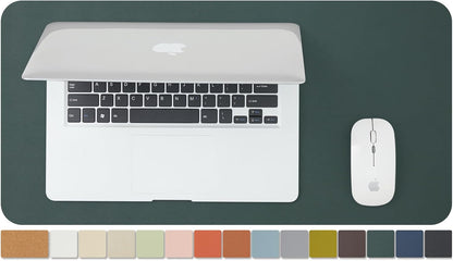 Cork Desk Mat - Dual-Sided Desk Pad for Office and Home - Desk Organization and Accessories - Ideal for Large Mouse Pad and Desk Mats on Top of Desks(Light Green,80Cmx 40Cm)