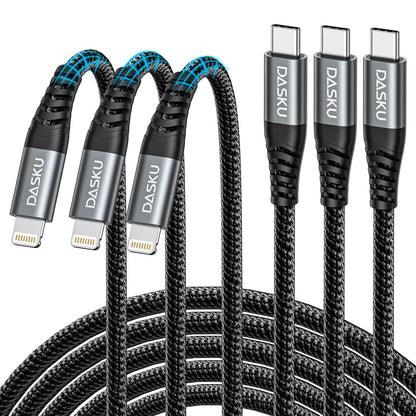 10 Ft Iphone Charger Cord 3Pack Long Mfi Certified Lightning Cable 10 Feet Braided USB Iphone Charging Cord with Apple Iphone 14 13 12 11 Pro Max XS XR X 8 7 6 5 plus Ipad