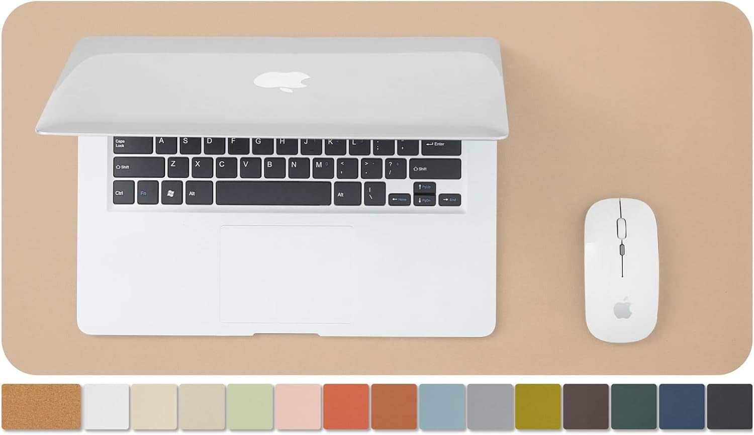 Cork Desk Mat - Dual-Sided Desk Pad for Office and Home - Desk Organization and Accessories - Ideal for Large Mouse Pad and Desk Mats on Top of Desks(Light Green,80Cmx 40Cm)